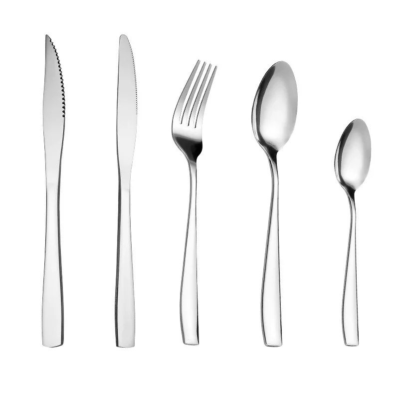 Набор столовых приборов из нержавеющей стали 24 шт./компл. с деревянной