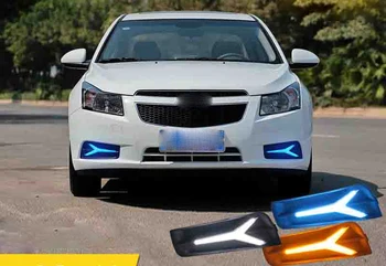 

Fast delivery Led daytime running lights+moving turn signal+blue night mode+remote control for Chevrolet cruze 2009-2014