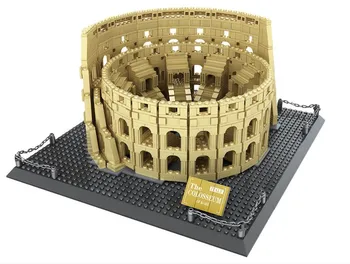 

City Street View Italy Rome Colosseum Model Building Blocks DIY Creator Mini Architecture Bricks Toys For Children