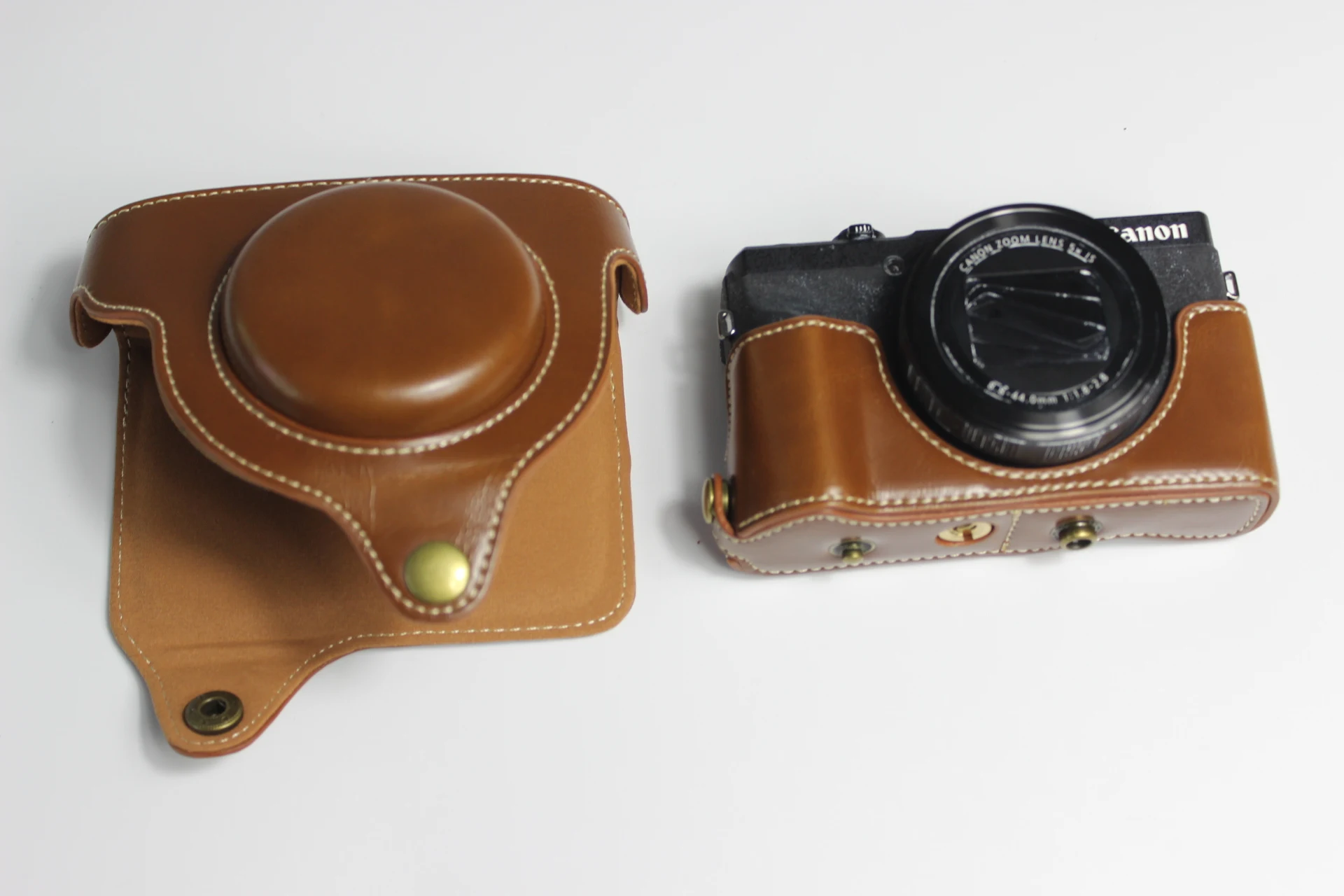 高級カメラケース Pu レザーバッグカバーキヤノンの Powershot