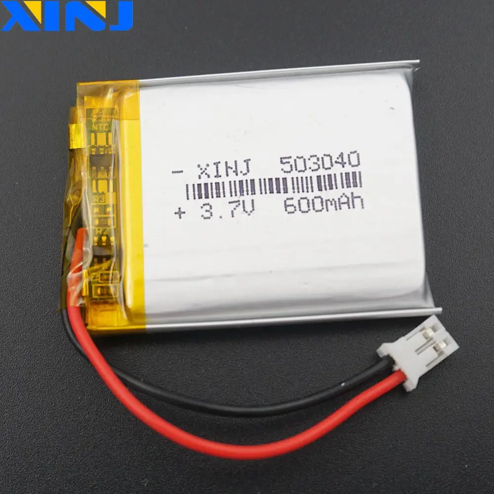 XINJ 3 7 V 600mAh LiPo мобильный телефон с полимерным аккумулятором 503040 2pin JST 2 0 мм разъем