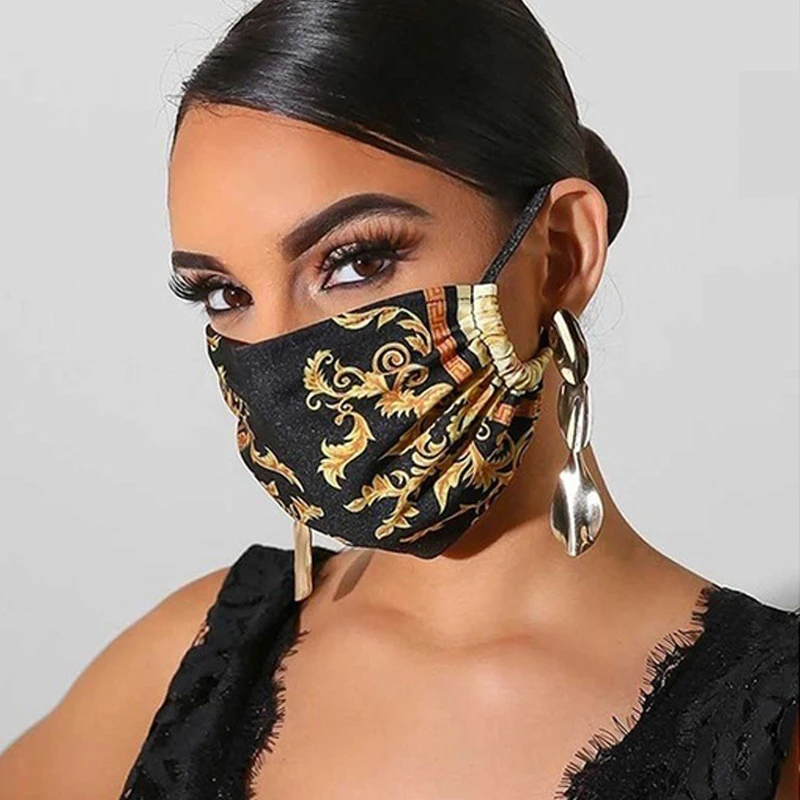 Summer-ice-silk-masks-hanging-ear-masks-dustproof-knitted-masks-sunscreen-washable-Mask-Floral-Print-Mask