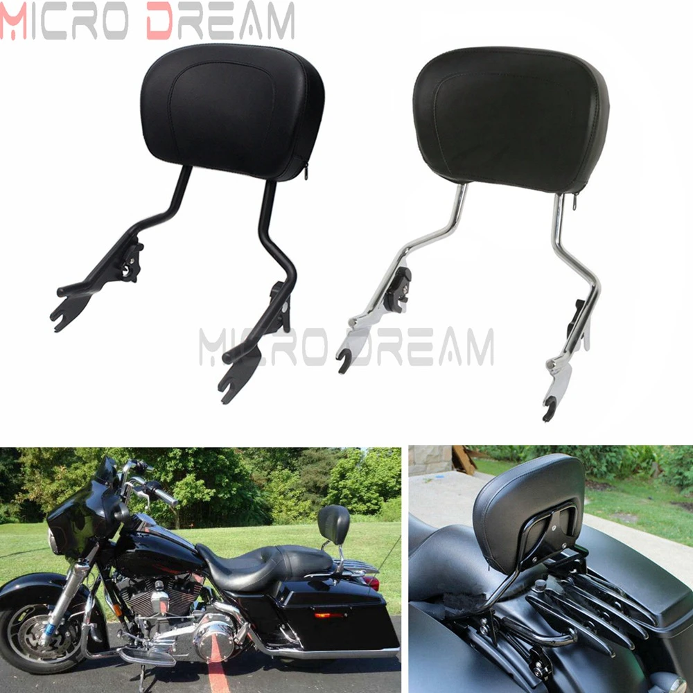 Parts & Accessories Sissy Bar Passenger Backrest Pad for Harley Touring