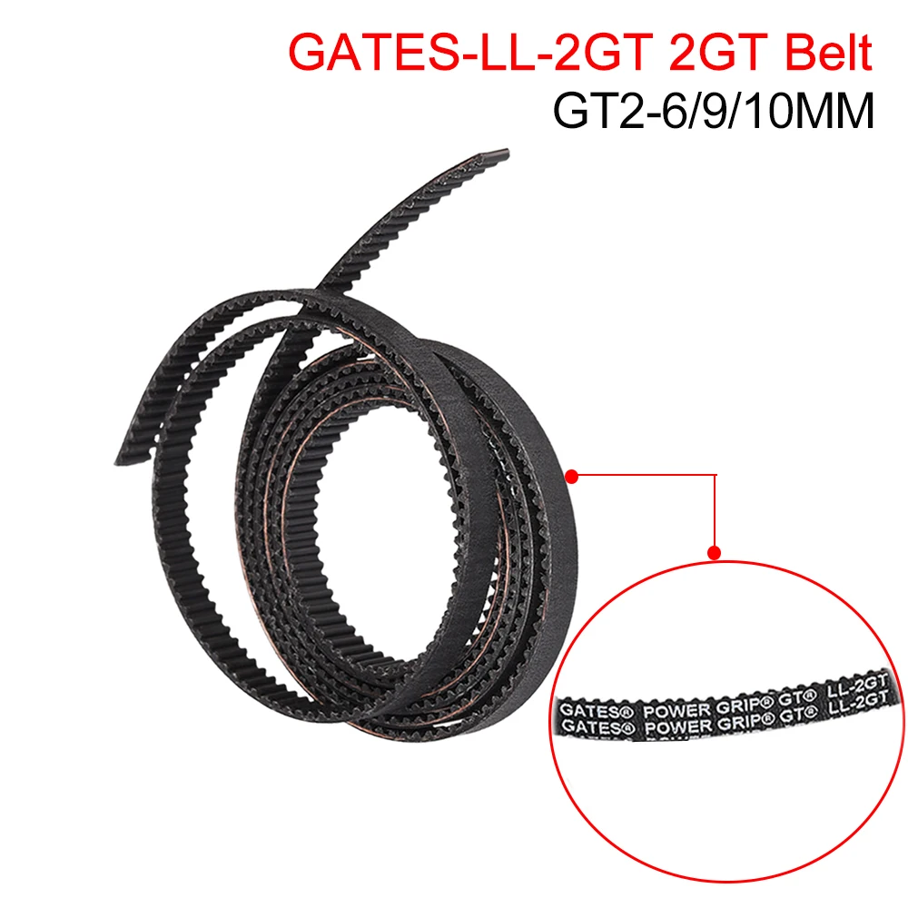GATESLL2GT 2GT Belt Synchronous Belt GT2 Open Timing Belt Width 6MM 9/10MM GT26MM 3D Printer