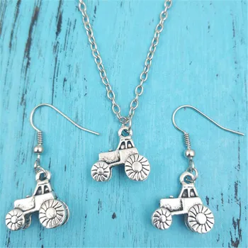 

Tractors Retro Vintage Earring Necklace Sets Jewelry Set Antique,Fashion Women Christmas Birthday Girl Gifts