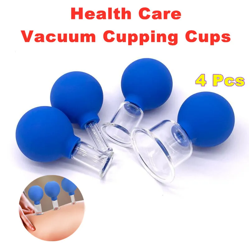 Вакуумная присоска чашки набор массажных банок ПВХ головка Стекло Всасывания