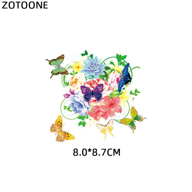 Flower Patch Iron-on Transfers for Clothing Thermoadhesive Patches Daisy Stickers Diy Flex Fusible Transfer Appliques Stripes 0121-s