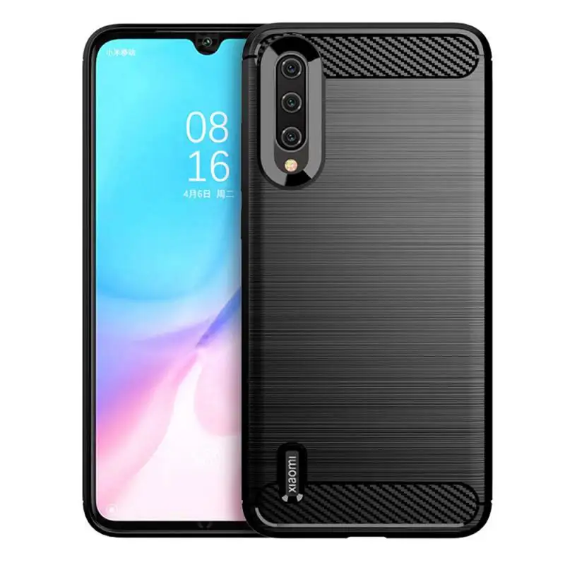 Для Xiaomi Mi A3 силиконовый чехол для телефона с матовым узором из углеродного волокна защитная задняя крышка ударопрочный мягкий чехол