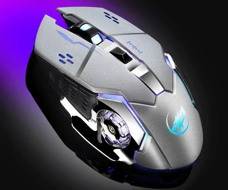 Беспроводная мышь, оптическая игровая мышь, бесшумная, USB, перезаряжаемая, 1600 точек/дюйм, для ПК, ноутбука, компьютера, беспроводная мышь D25