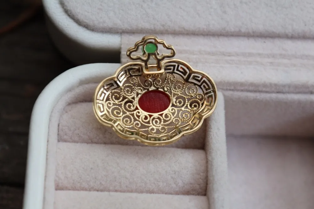Настоящие хорошие драгоценности 18K золото AU750 G18K натуральный Aka красные украшения коралловые Подвески Золотой бриллиантовый кулон ожерелья из драгоценных камней для женщин