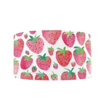 

David accessories 3"75mm Fruit Printed Grosgrain Ribbon Fabric DIY Wrapping/Party/Hair Bow Art Sewing Material,50Yc7908