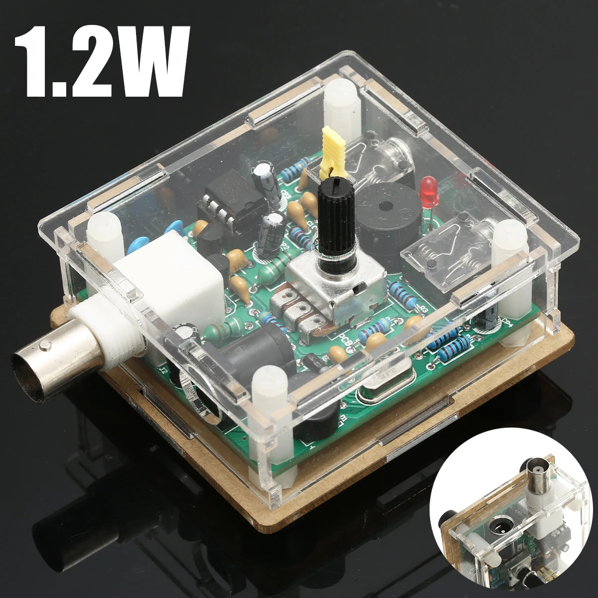 Собранный DC 9-13,8 V S-PIXIE CW QRP коротковолновый радиоприемопередатчик 7,023 Mhz+ акриловый чехол