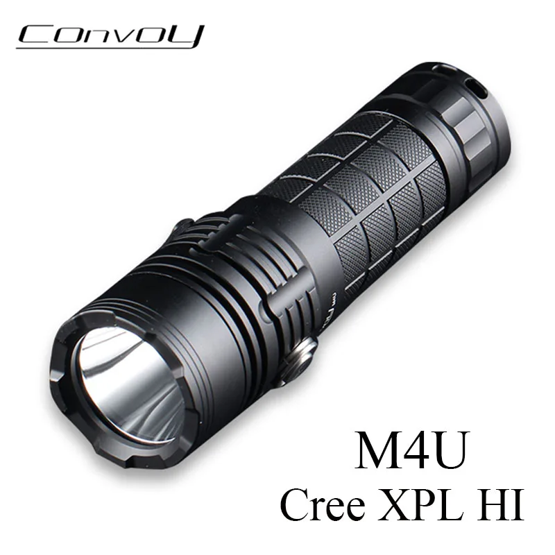 Светодиодный фонарик Convoy M4U Cree XPL HI светодиодный 18650 26650 с микро USB перезаряжаемый