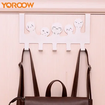 

Stainless Steel Lovely Cartoon Door Clothes Coat Hooks Hat Hanger Towel Hook Key Holder Back Sus Cloth New GFJ00AF 1