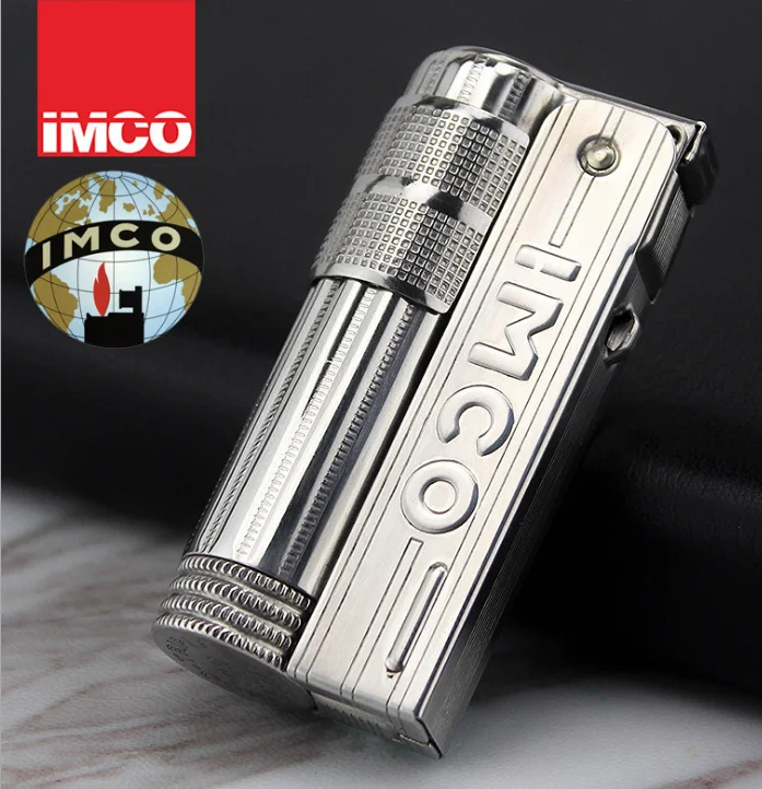 Натуральная IMCO 6700 нержавеющая сталь бензиновая зажигалка; многоразовый кремневый шлифовальный круг масло бензин прикуриватель - Цвет: E