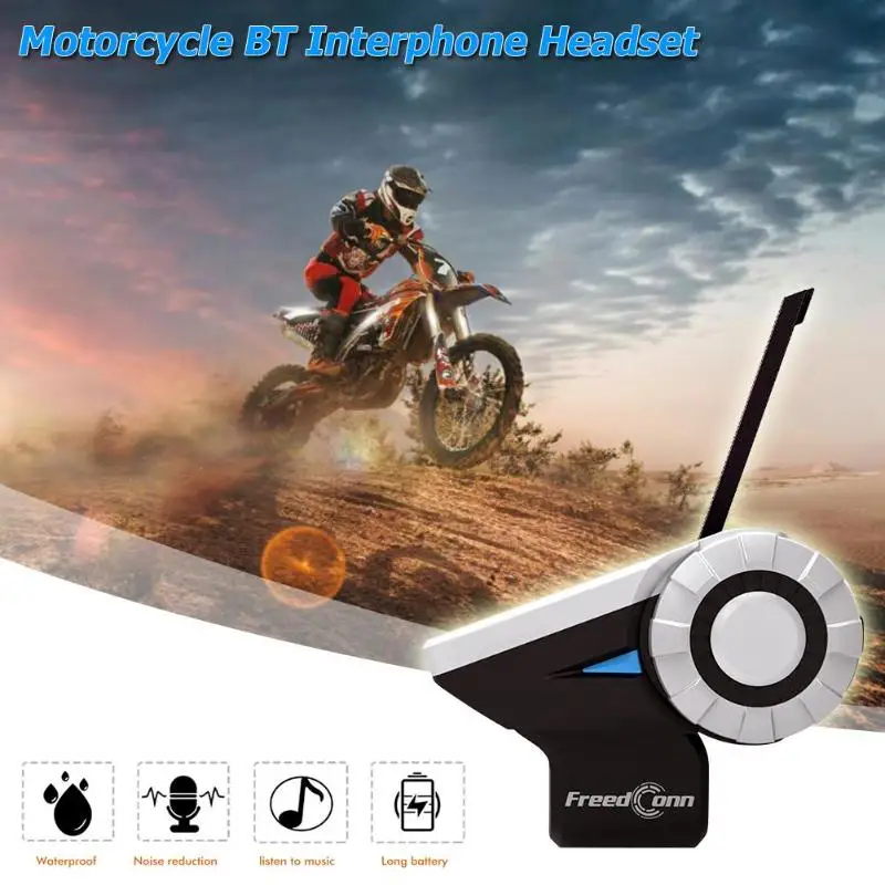 FreedConn T-Rex 1500m Bluetooth мотоциклетный шлем домофон 8 всадников гарнитура