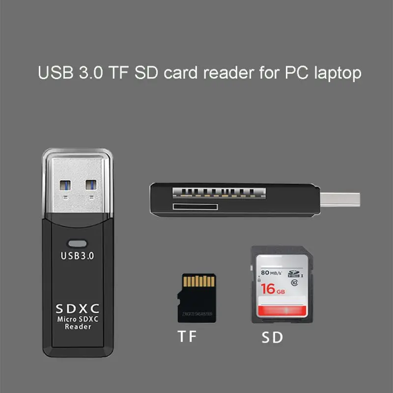 2в1 USB 3,0 высокоскоростной адаптер Micro SD TF SD считыватель карт памяти для ПК ноутбука