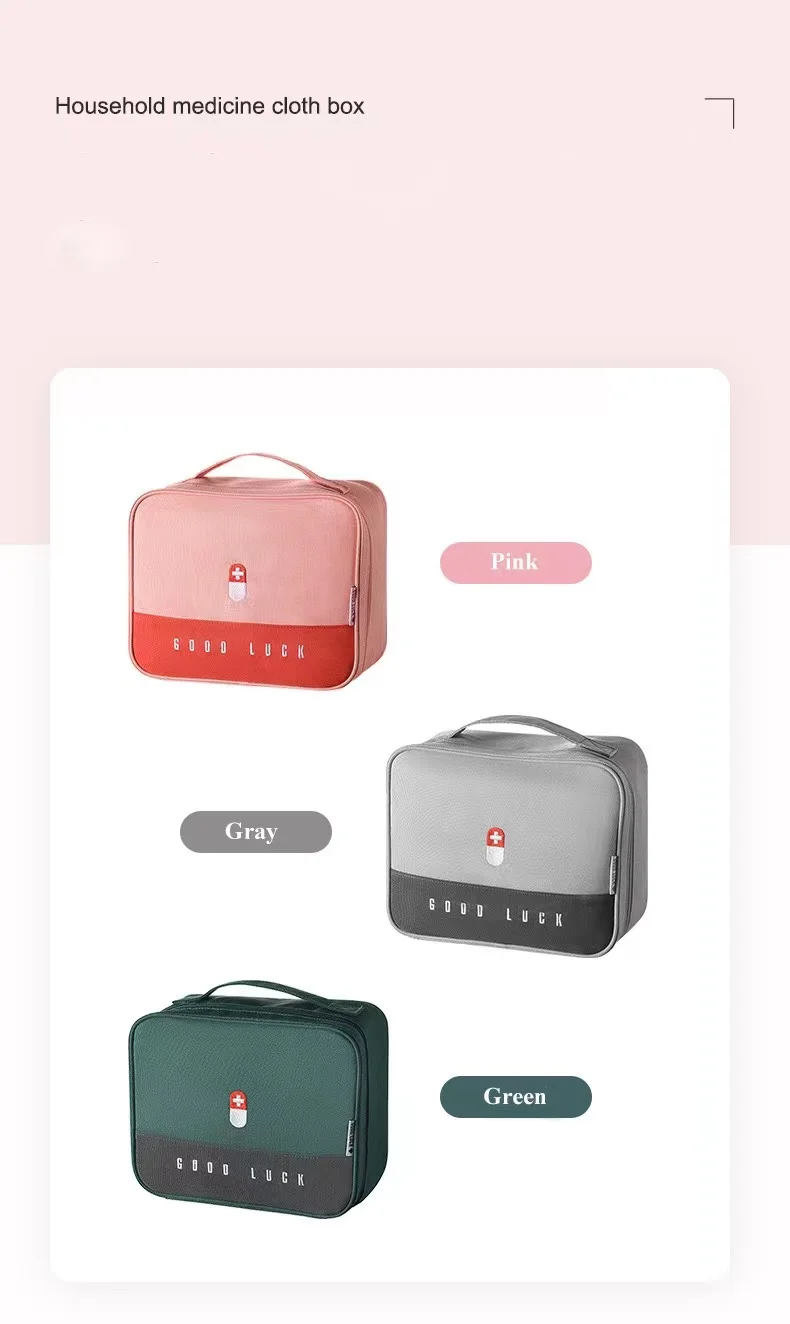 Practical Portable First Aid Kit Travel Medicine Storage Bag Drug Sorting Sundries Classification Package Life Accessories Bag