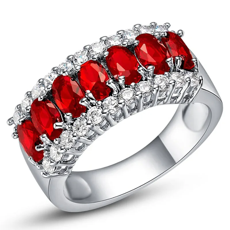 J505red Целлюлозное многоцветное кольцо с камнями для женщин минималистичное серебро 925 ювелирные изделия красочные женские подарок помолвка - Цвет камня: J505red