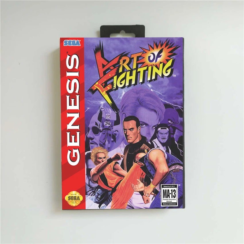 

Art of Fighting - USA Cover With Retail Box 16 Bit MD Game Card for Sega Megadrive Genesis Video Game Console