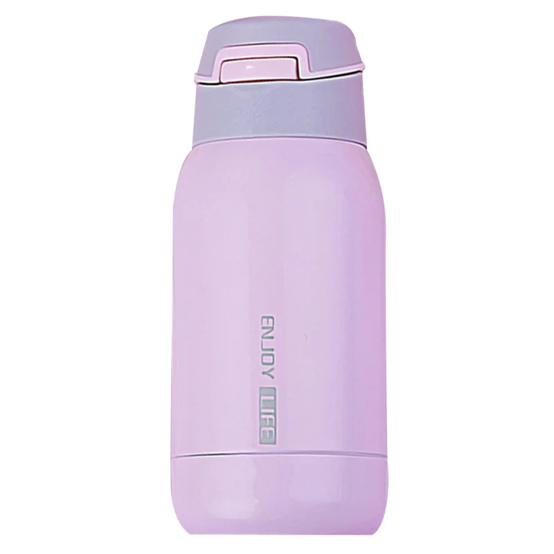 

260Ml Stainless Steel Flasks One Press Vacuum Bottle Vacuum Flasks Straw Sport Bottle Suit for Bag