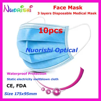 

10pcs McCons Profession 3 Layers Adult Disposable Protective Breathable Face Mask Stop Virus Droplets Powder MA15 Free Shipping