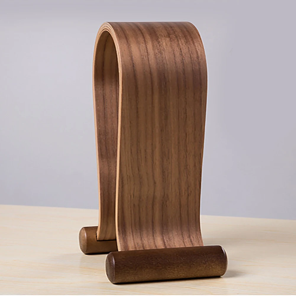 Wooden Accessories Desk Hanger Office Home Decoration Headphone Holder Non Slip Portable Storage Display Universal U Shaped