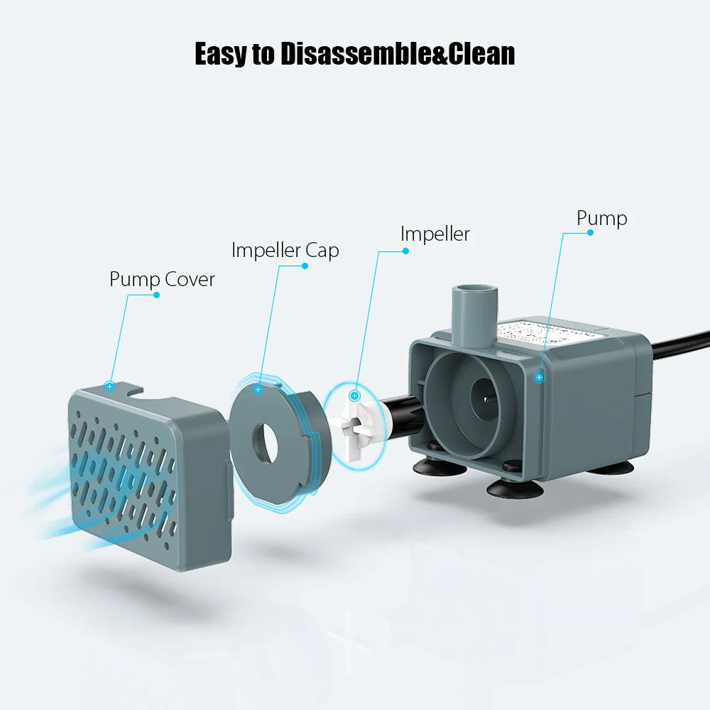 1pcs 12V Water Pump for Aquarium Fish Tank Pet Fountain Automatic Dog Cat Water Fountain Water Pump Pet Supplies