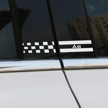 

2PCS Car Sticker For Audi A6 C6 C5 C7 4F C4 Auto B Pillar Decals Waterproof Sport Styling Automobile DIY Tuning Car Accessories