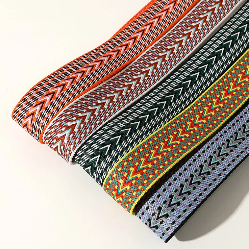 

3 Meter DIY 38mm Wide Color Thick Jacquard Webbing Bag Strap Belt Accessories