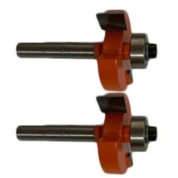 

2pcs/set Tools Parts Cutting & Rabbeting Router Bits Bearing Bits 1/4 In Rotary Tool Power Tool