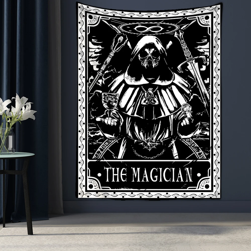 Tapestry Decorations Tarot Tapestry Wall Hanging Witchcraft Divination Bed Sheet Beach Mat Bohemian Hippie TAPIZ Wall Home