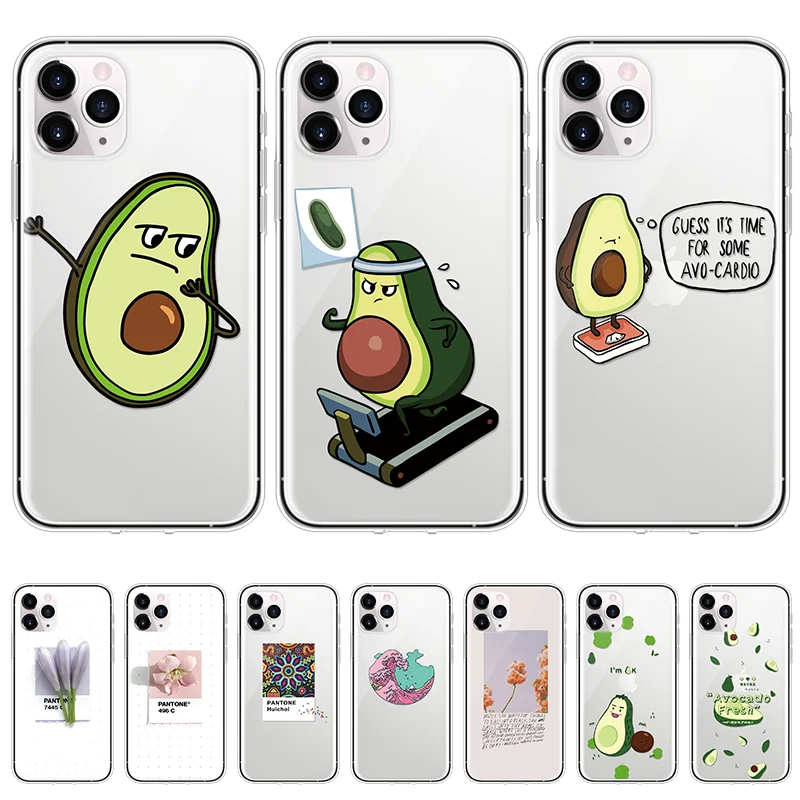 Cartoon Silicone Phone Case for iPhone 11 Pro XS Max XR 6 6S 7 8 Plus 5 4 Soft TPU Funny Avocado Cover For iPhone SE 2020 Fundas Cartoon Silicone Phone Case for iPhone 11 Pro XS Max XR 6 6S 7 8 Plus 5 4 Soft TPU Funny Avocado Cover For iPhone SE 2020 Fundas