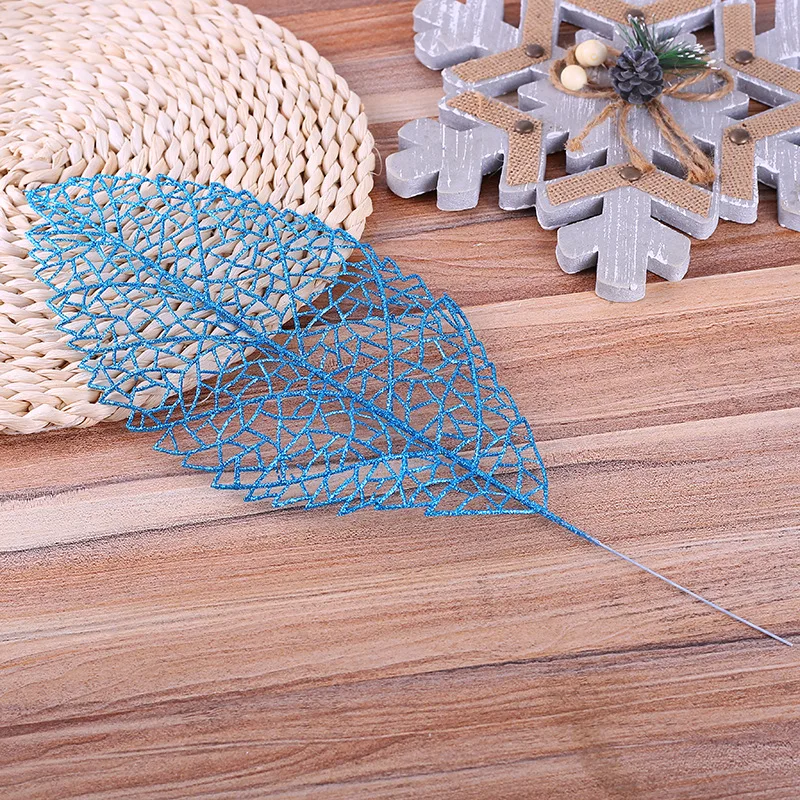 1pcs Christmas Drop Ornaments Set Discharge Class Simulation Fake Leaf Unique Living Room Decor Crafts Set Festival Supplies
