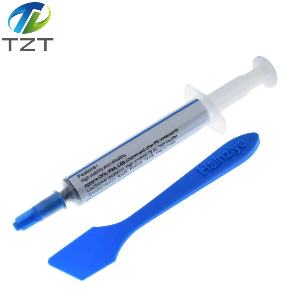 TZT универсальная термальная смазка Серебряный Чип процессора паста радиатора