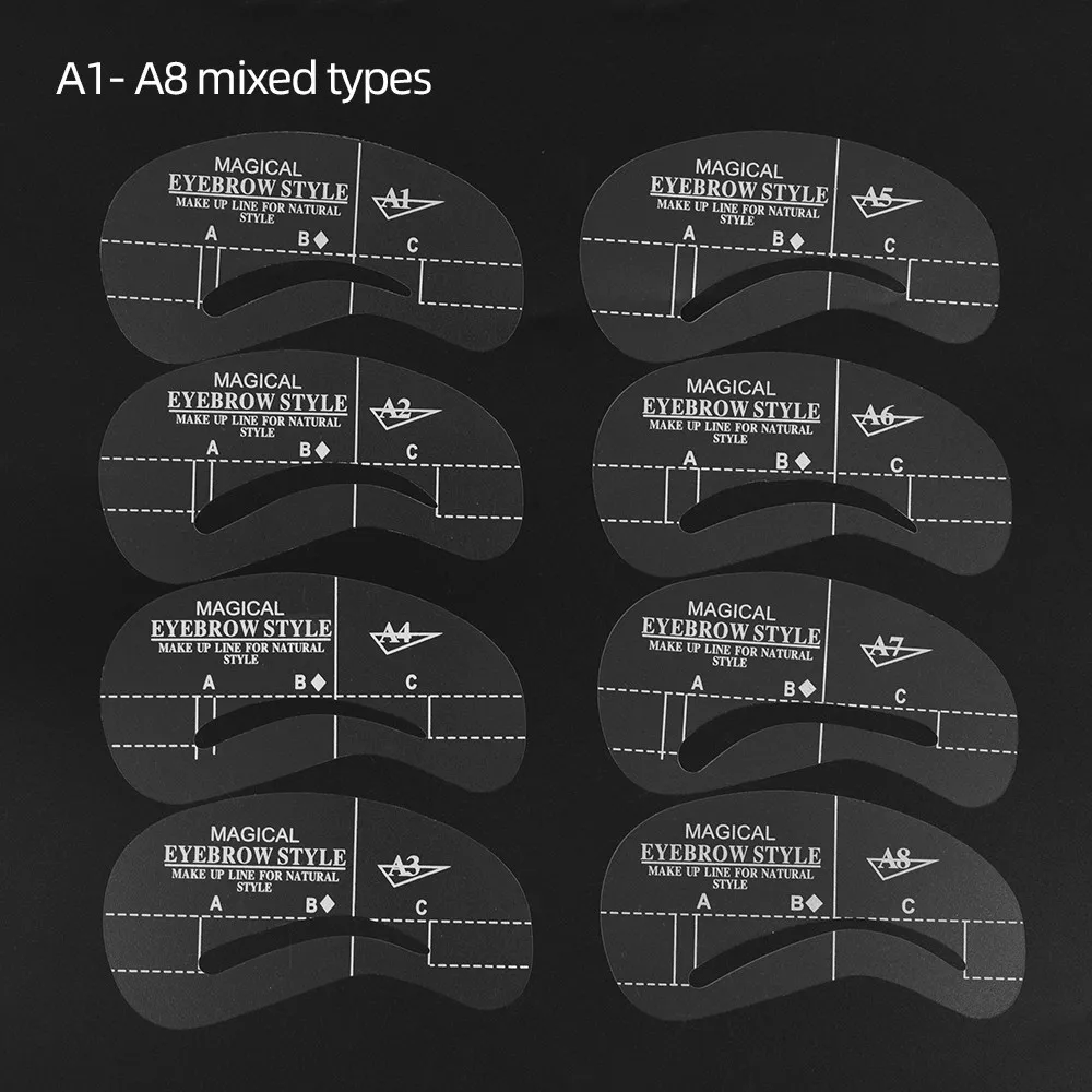 24 шт смешанные типы многоразовые для бровей трафареты для скульптурирования Уход за лошадьми комплект макияж для скульптурирования Набор теней для глаз бровей образец руководства шаблон DIY инструмент