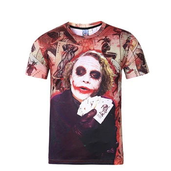 

Anime Summer new men's short-sleeved t-shirt trend men's funny clown 3D printed shirt men Cosplay Anime Costume Unisex