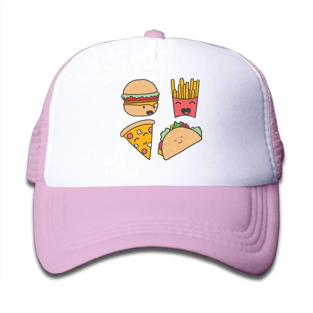 Сетчатые бейсболки Snapback Hat Taco Pizza 1 мальчик-девочка, розовый, один размер