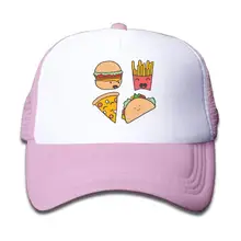 Сетчатые бейсболки Snapback Hat Taco Pizza 1 мальчик-девочка, розовый, один размер