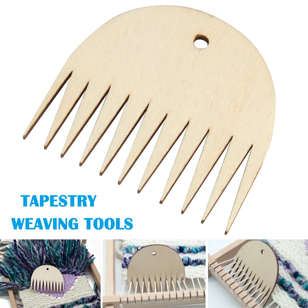 

New Hot Tapestry Weaving Tool Wood Loom Comb DIY Braided Tools Comb SMD66