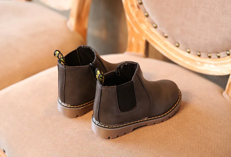 England Style Kids Shoes Boys Girls Boots Autumn Winter Fashion Vintage Shoes Children Martin Short Ankle Boots ботинки детские