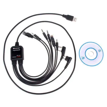 

Walkie Talkie Interface Programming Cable Multifunction Portable Accessories Radio Black Line Professional 8in1 Write USB