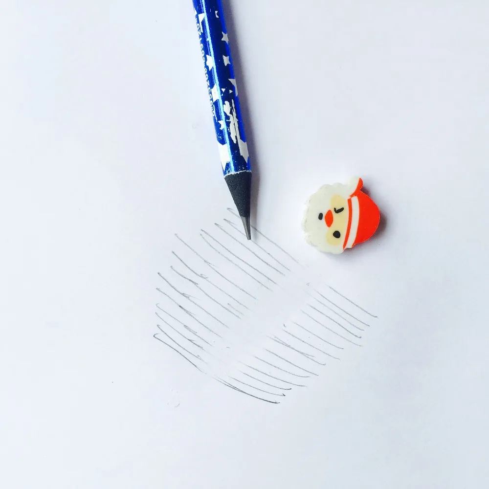 Kawaii Детские ластики 100 шт Санта Клаус милые резинки карандашный ластик канцелярские принадлежности для студентов офисные и школьные