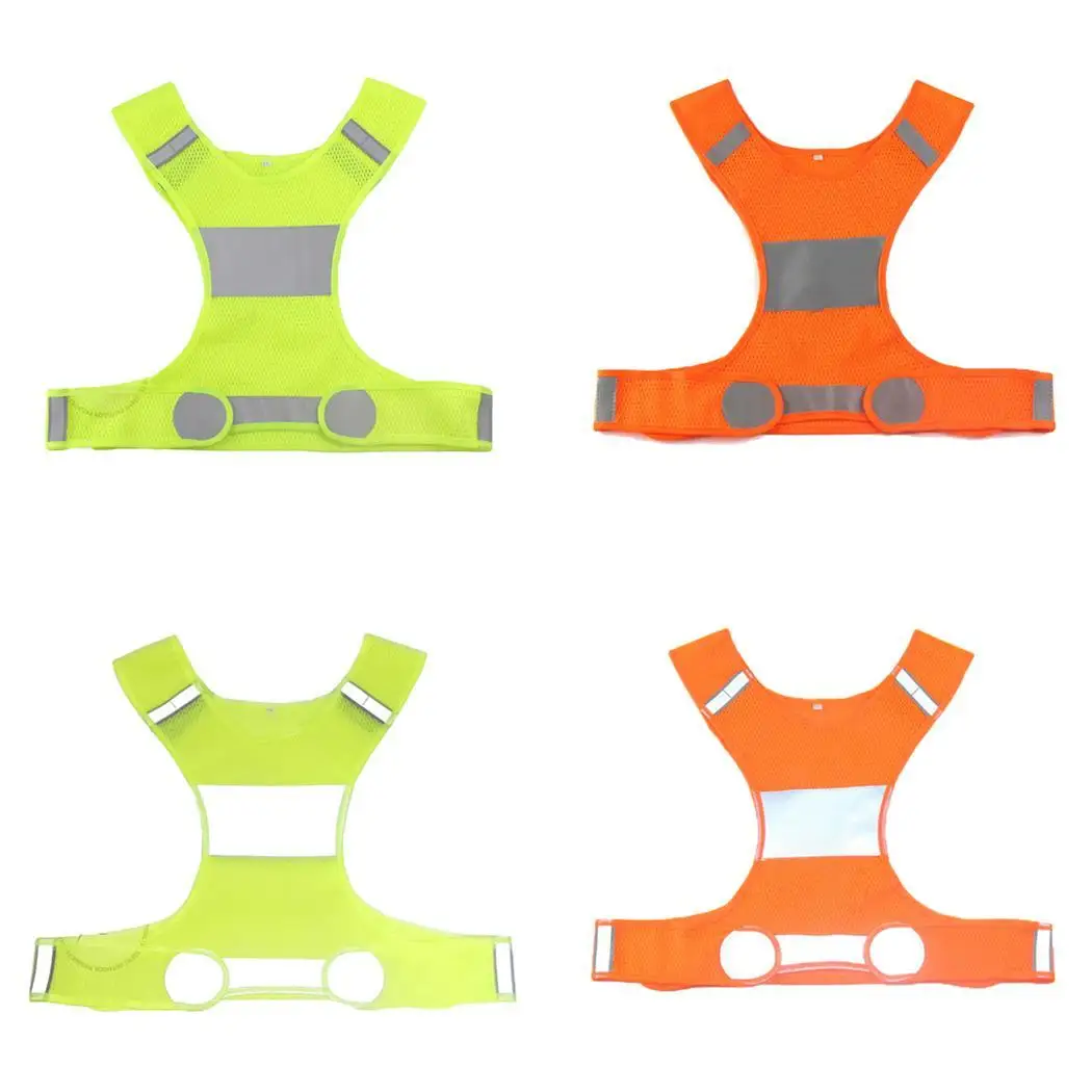Men Outdoor Running Reflective Vest Lightweight Safety Short Sport Vest