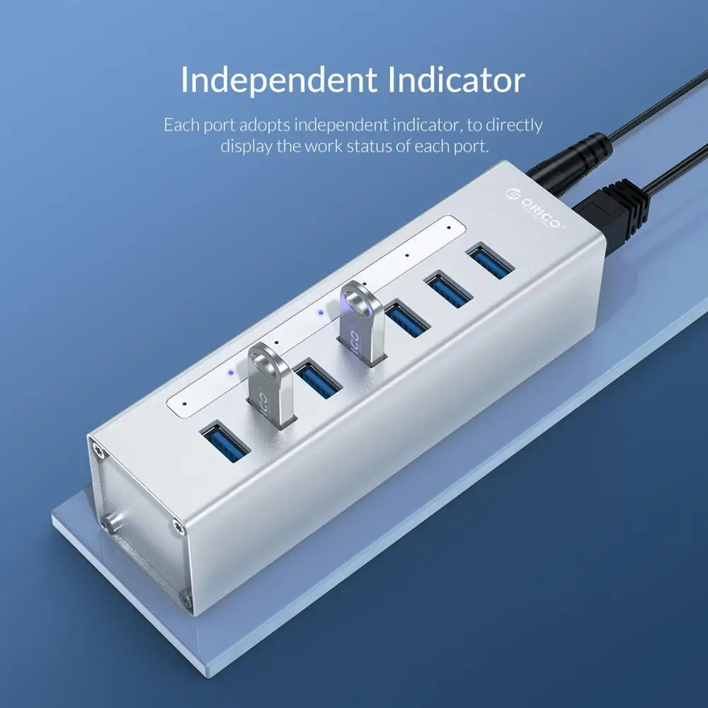 USB разветвитель ORICO для ноутбука MacBook Pro 7 портов 3 0|USB-хабы| |