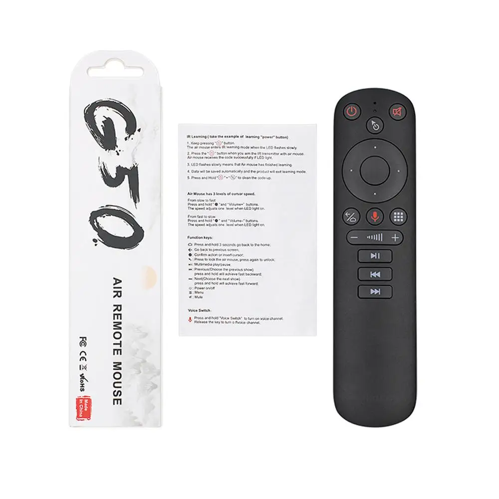 Новый G50S беспроводной 2 4G Fly Air Mouse Gyro умный голосовой пульт дистанционного