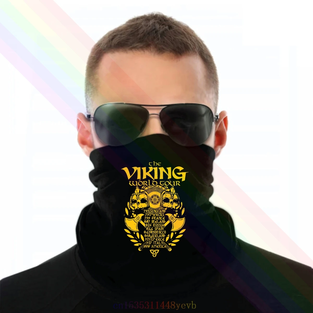 Vikings nieuwe golden legends valhalla bandana bandana lenço pescoço