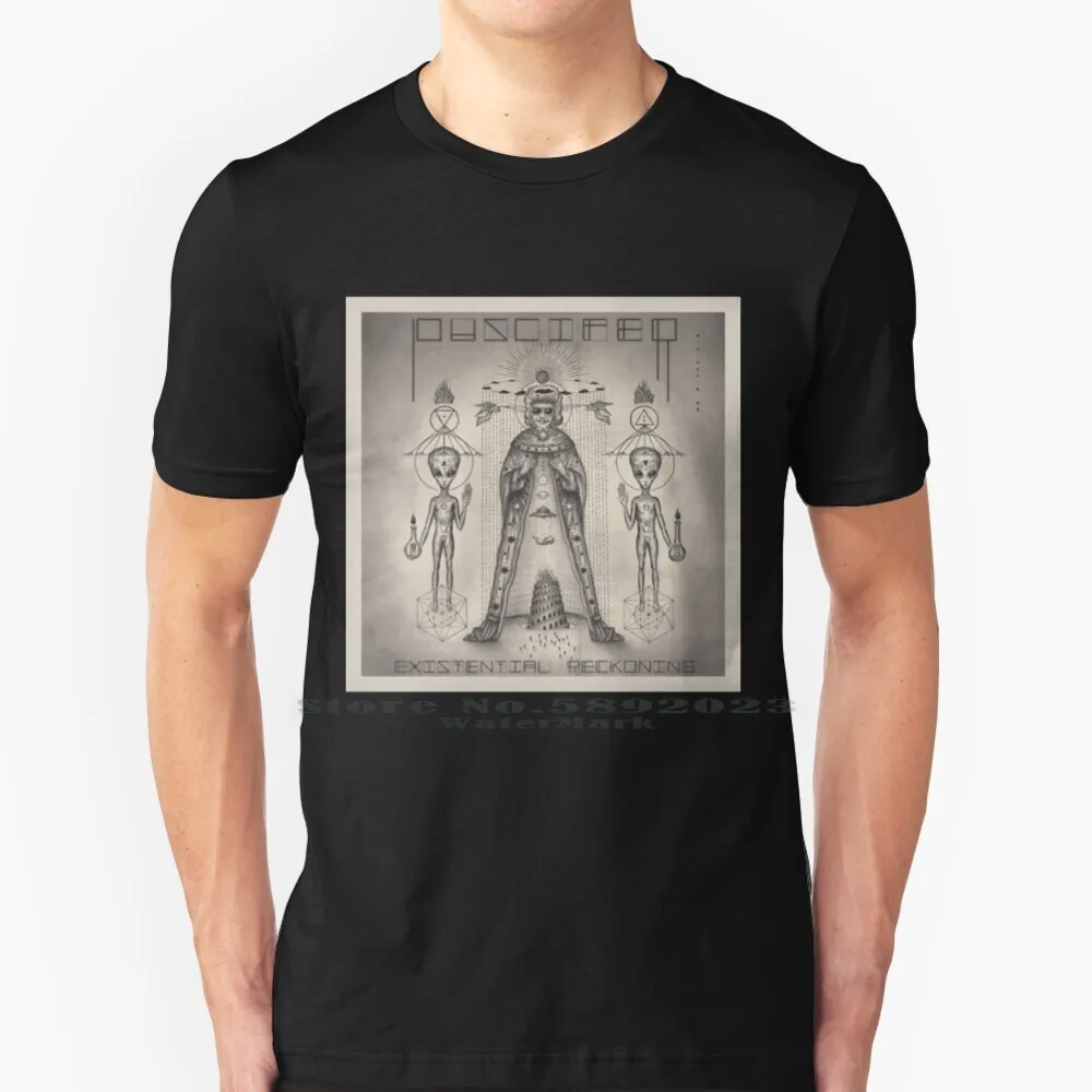 Футболка Puscifer с фактурой существования, 100% чистый хлопок, большой размер Футболка Puscifer с фактурой существования, 100% чистый хлопок, большой размер