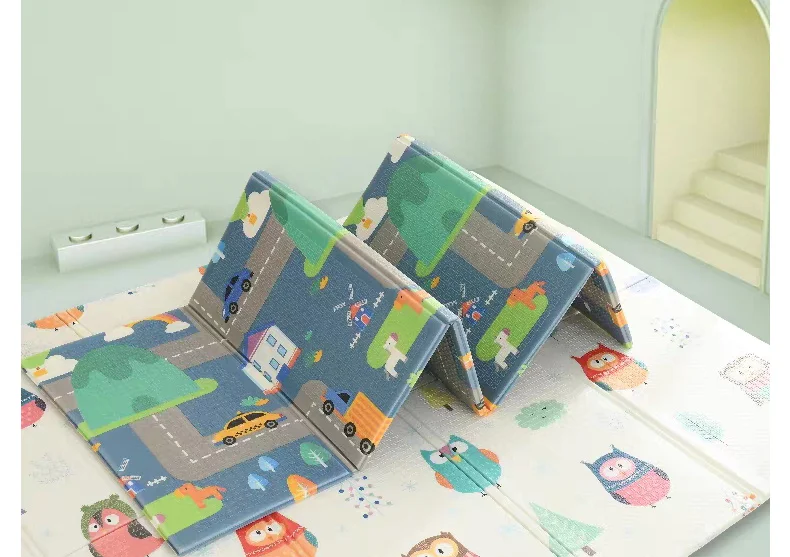 Miamumi портативный детский игровой коврик XPE пена двухсторонний игровой коврик домашнее игровое одеяло паззл складной коврик для младенцев детский ковер