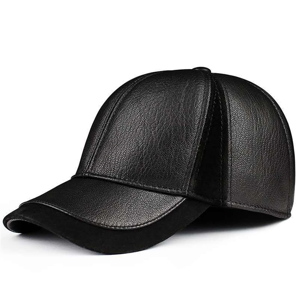 La Spezia Sheepskin Baseball Cap Black 